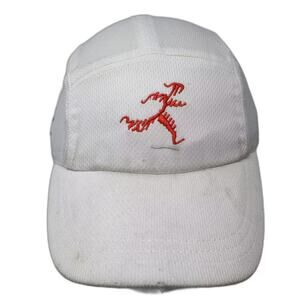 Headsweats 5 Panel White Hat Idaho Running Co OS Slideback Mesh Embroidered